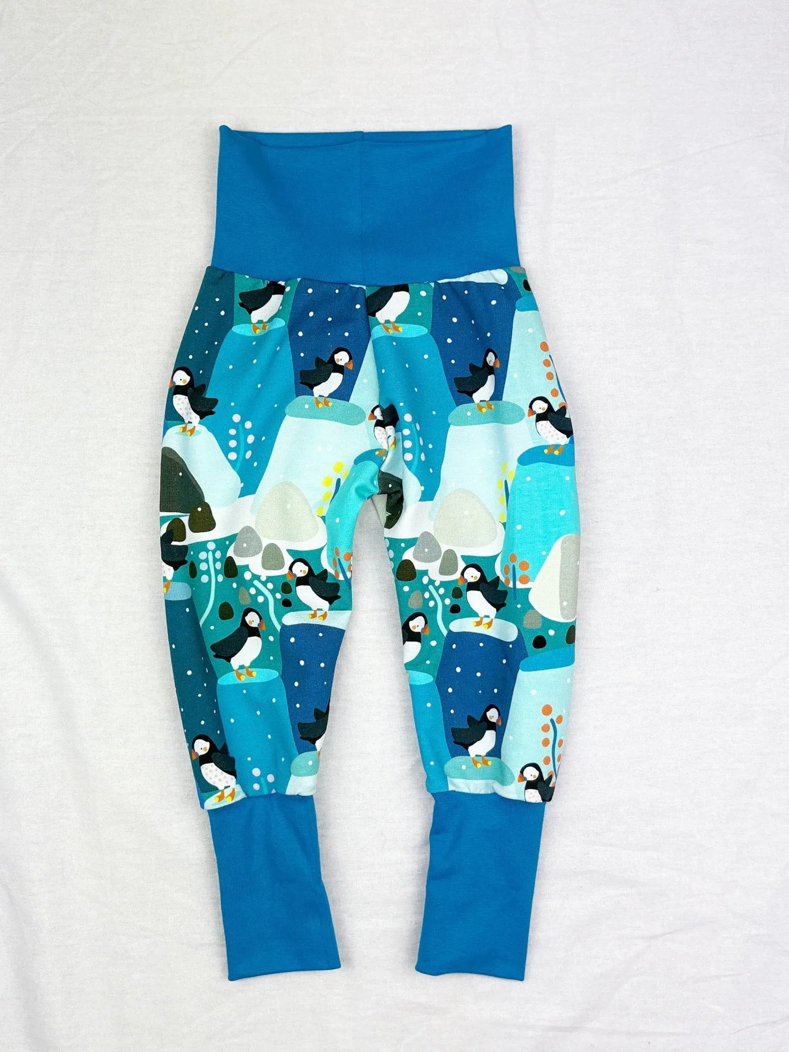 Arctic Puffin Grow With Me Organic Baby Leggings