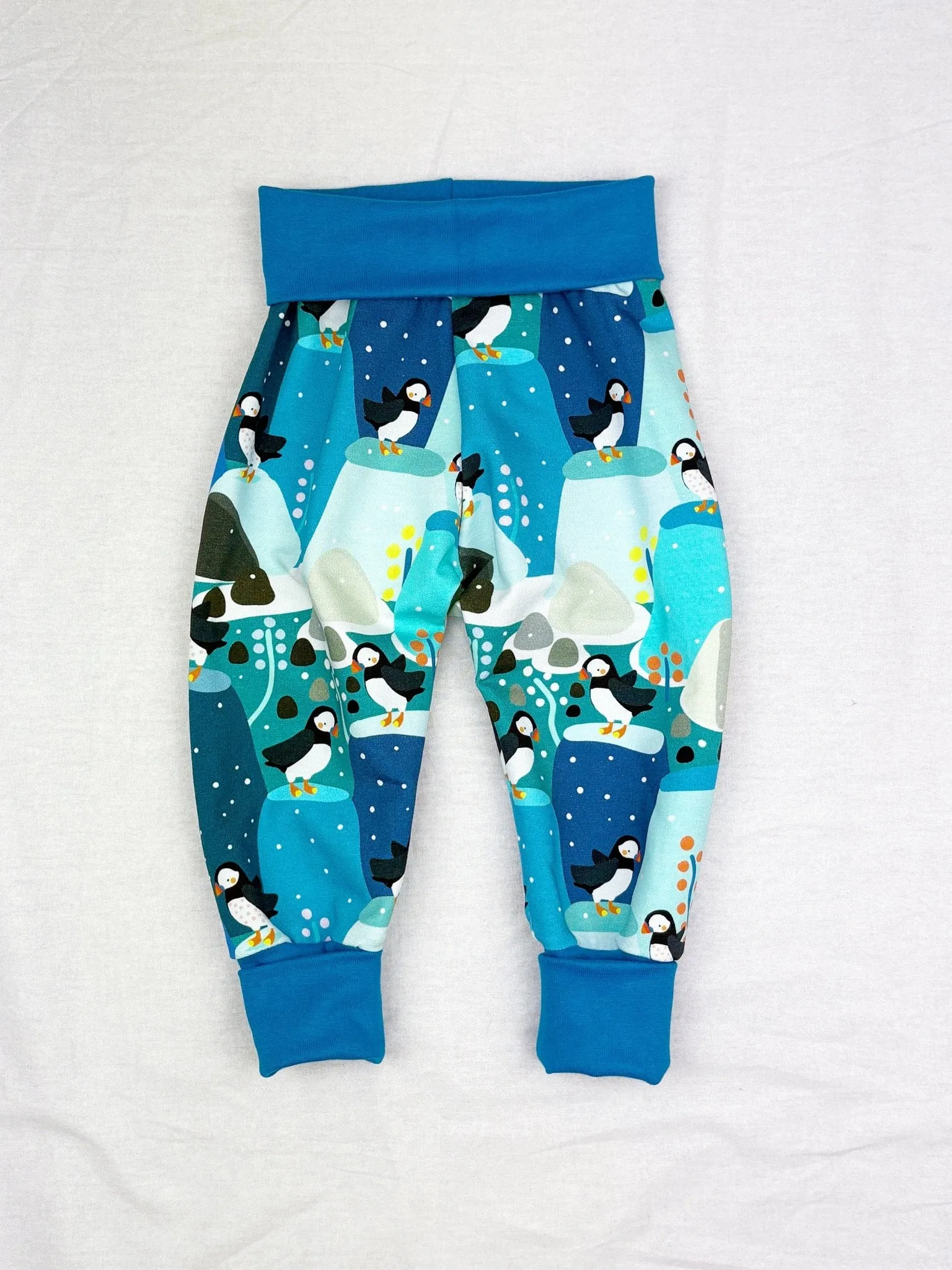 Arctic Puffin Grow With Me Organic Baby Leggings