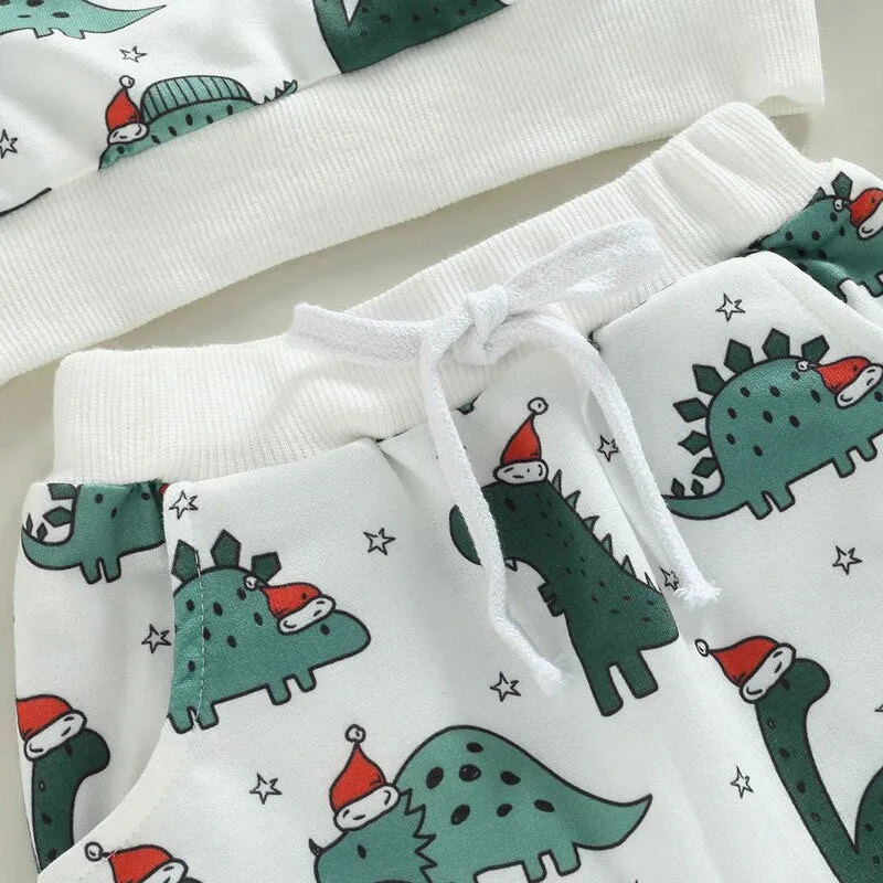 Baby Boy Girl 2Pcs Dinosaur Printed Clothing Set