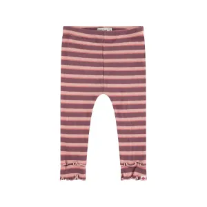 Baby Rib Leggings - Purple Stripe by Babyface