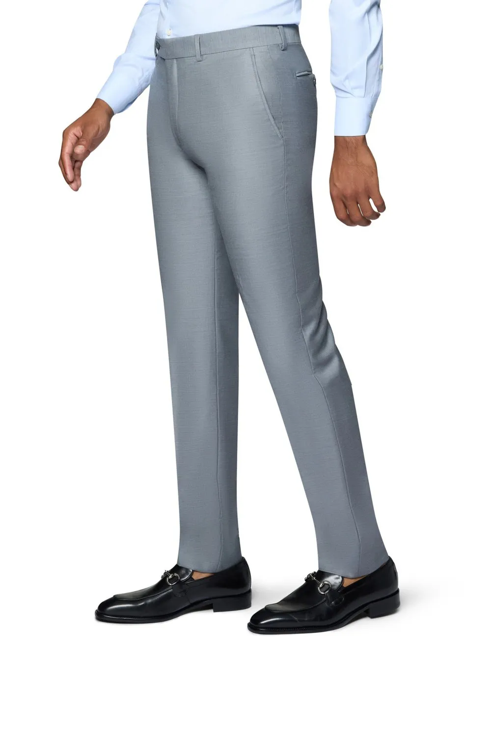 Bergamo Elegant Slim Fit Pants - Medium Grey