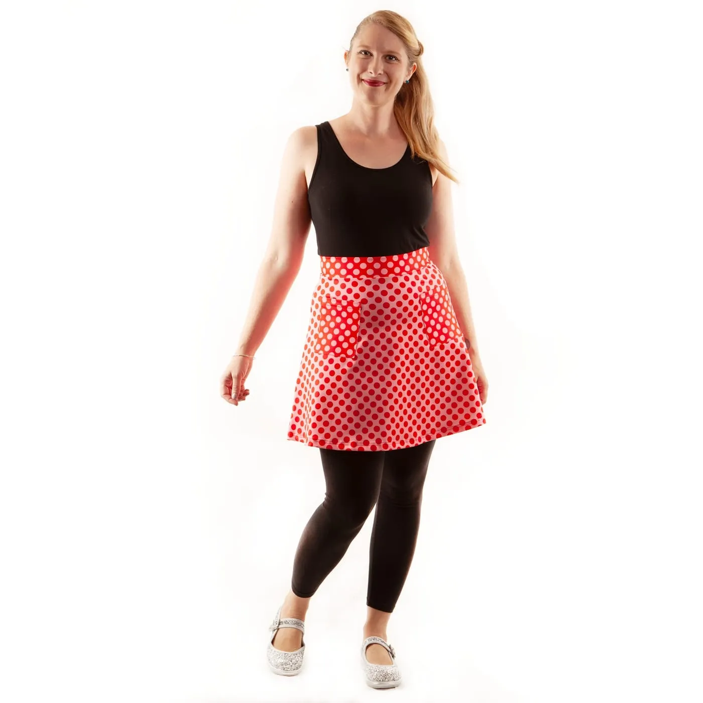 Blush Short Skirt With Pockets