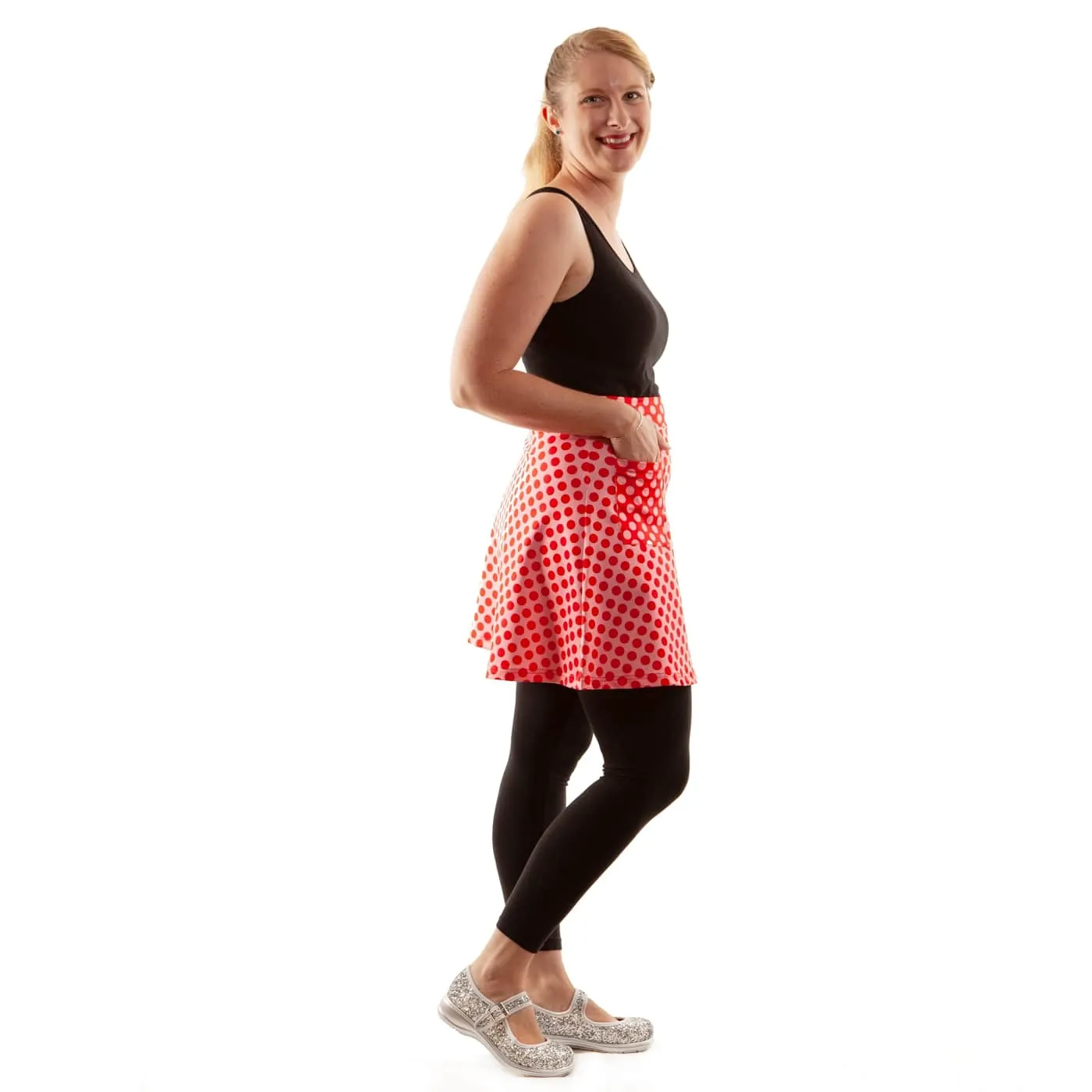 Blush Short Skirt With Pockets