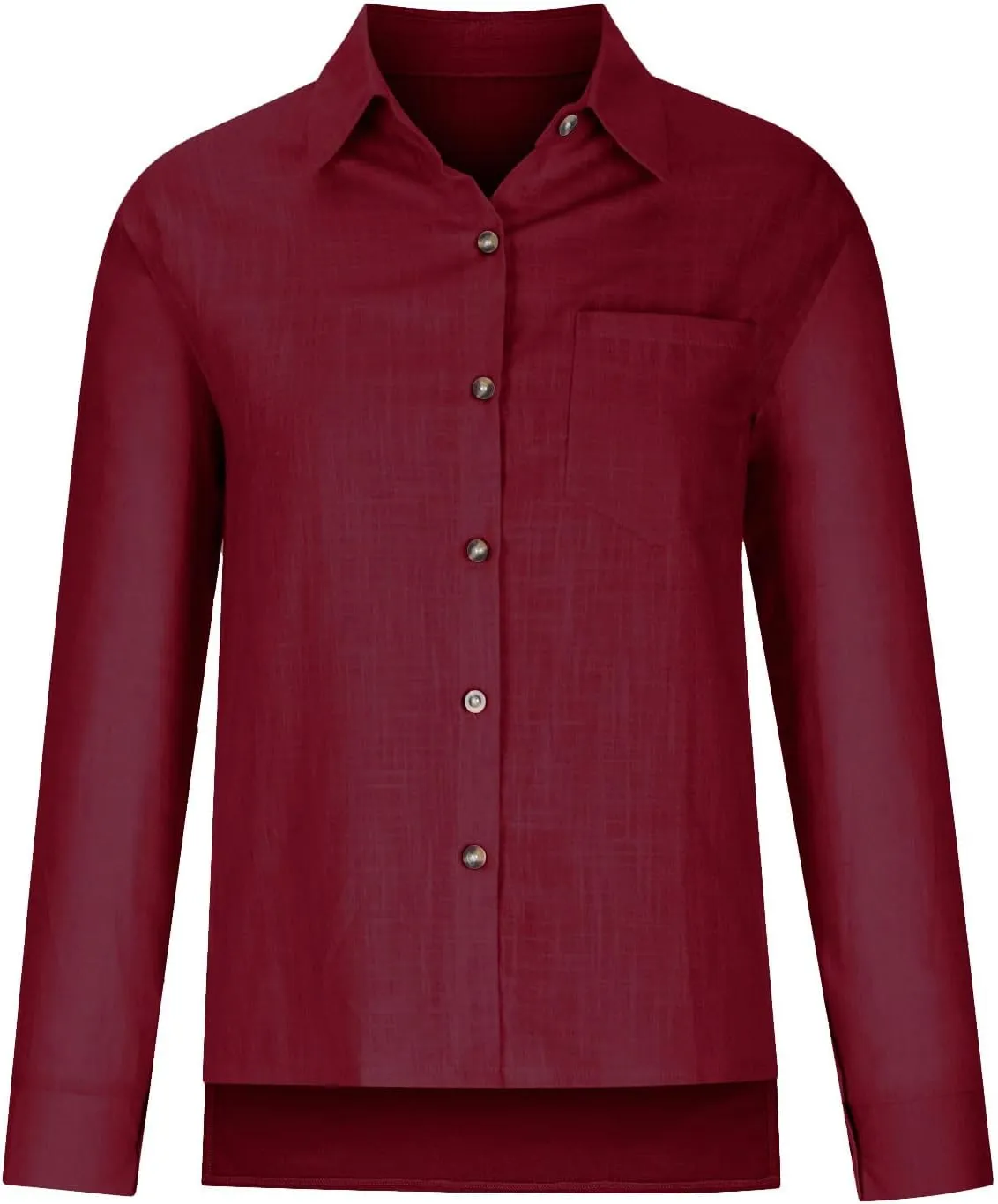 Ceboyel Women Cotton Linen Summer Tops Button Down Shirts Dressy Causal Long Sleeve Gauze Blouses Trendy Boho Clothes 2024
