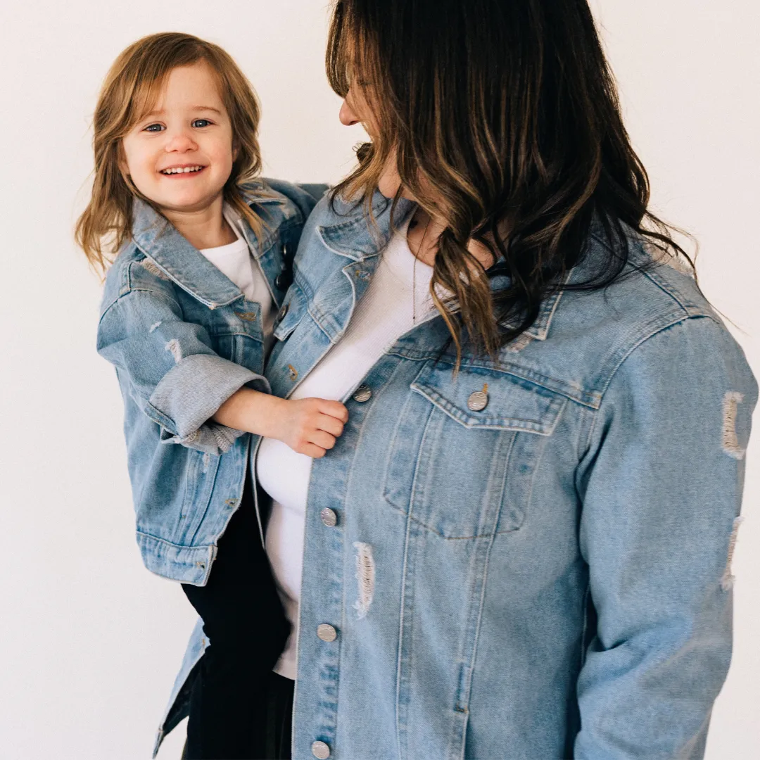 Distressed Denim Jean Jacket