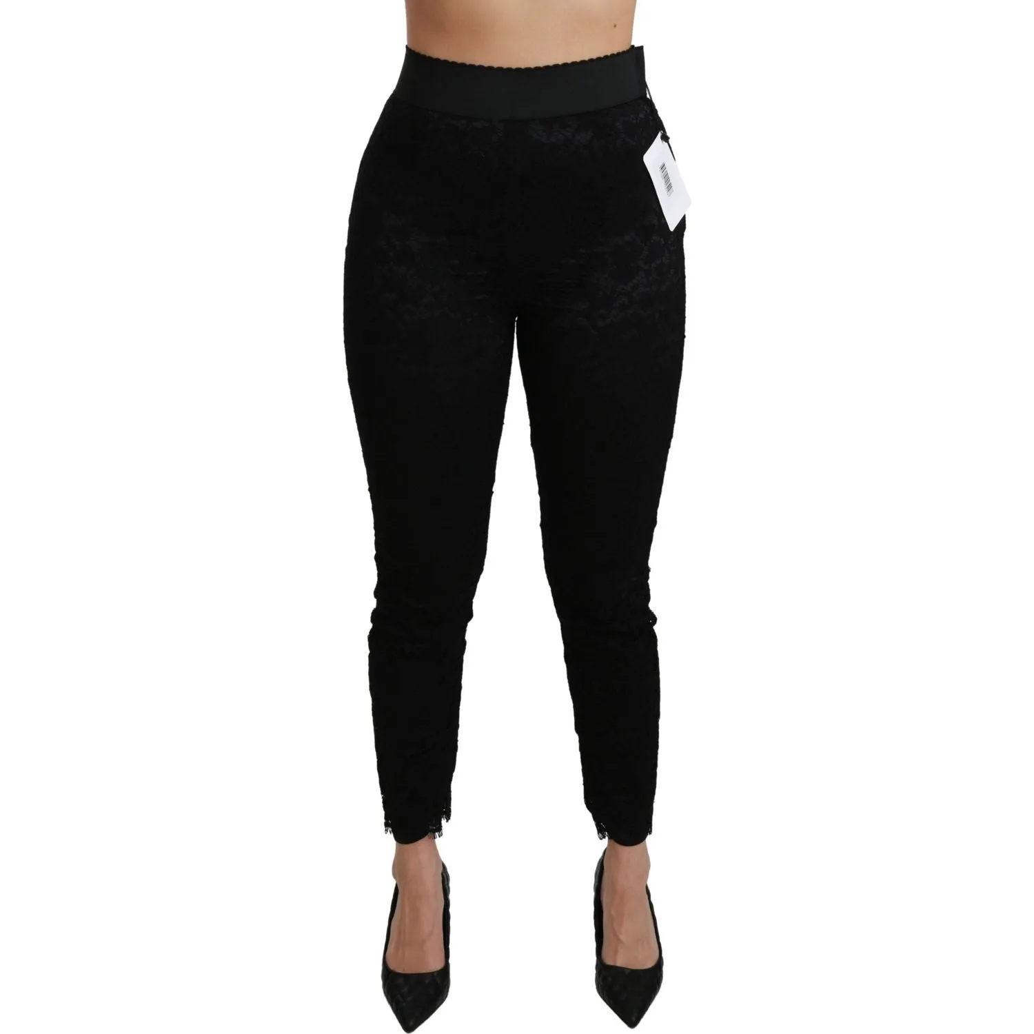 Dolce & Gabbana Elegant High Waist Lace Pants