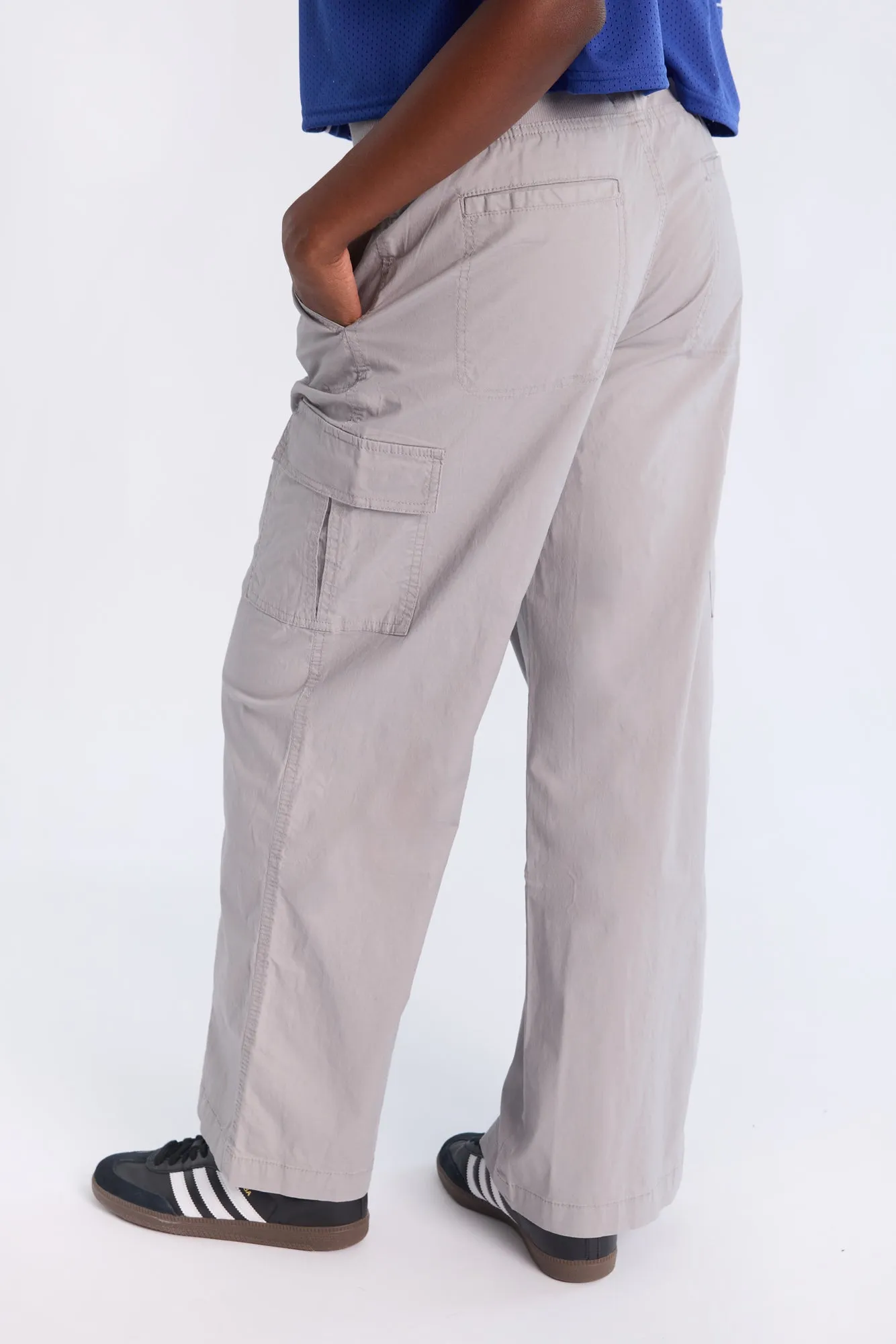 High Rise Wide Leg Cargo Pants