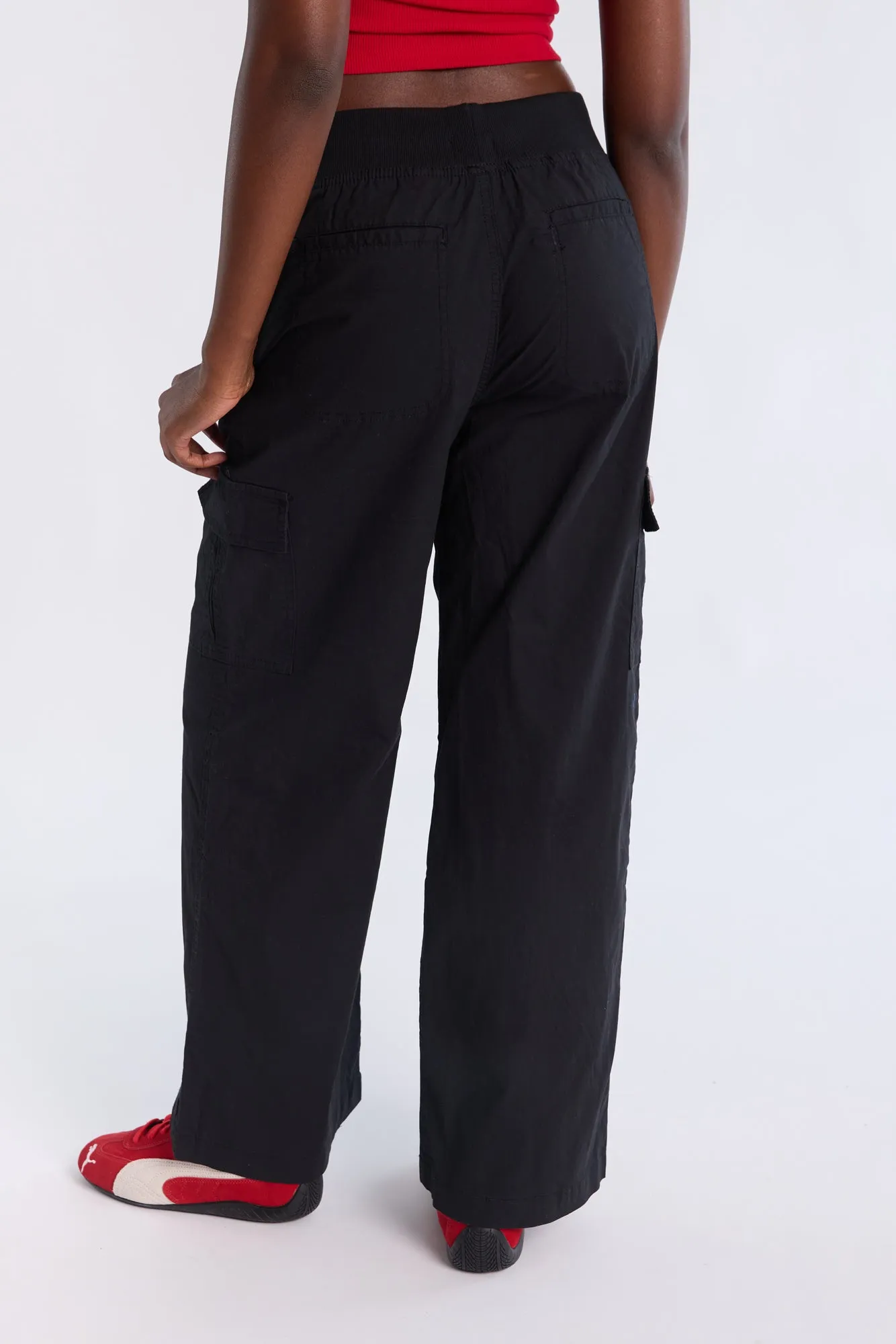 High Rise Wide Leg Cargo Pants