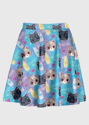 Kawaii Cartoon Cat Skirt