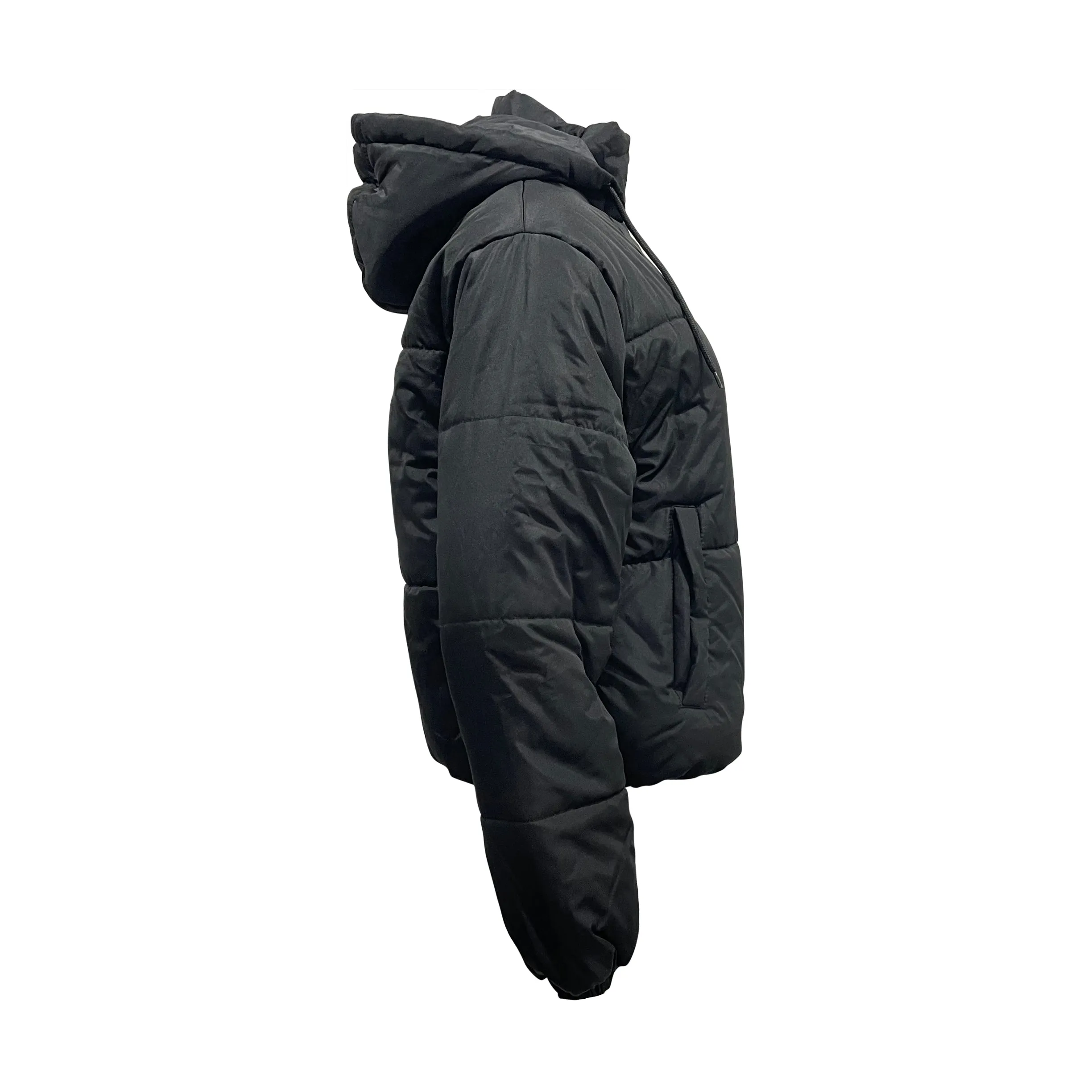 Ladies Cropped Puffer Bomber Jacket