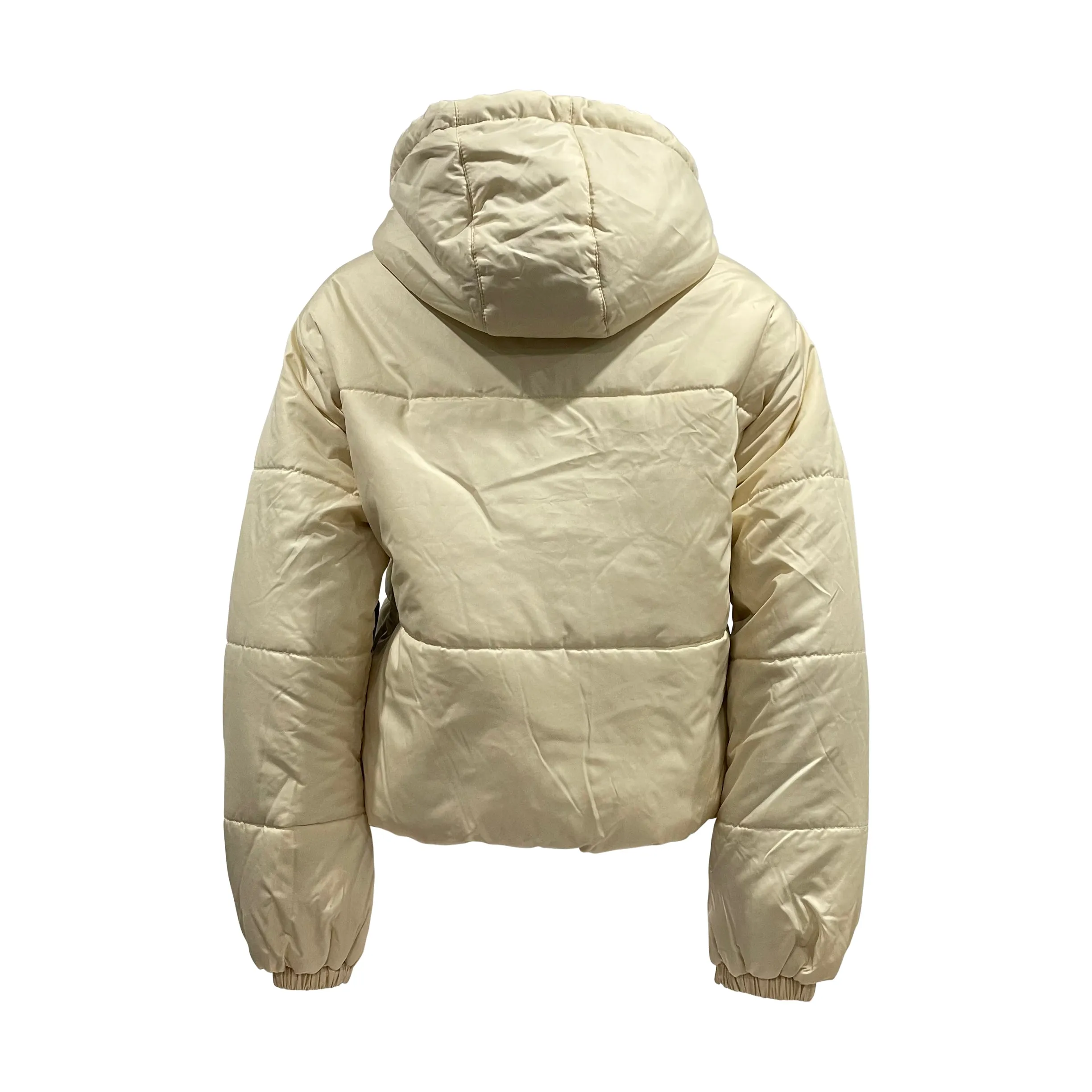 Ladies Cropped Puffer Bomber Jacket