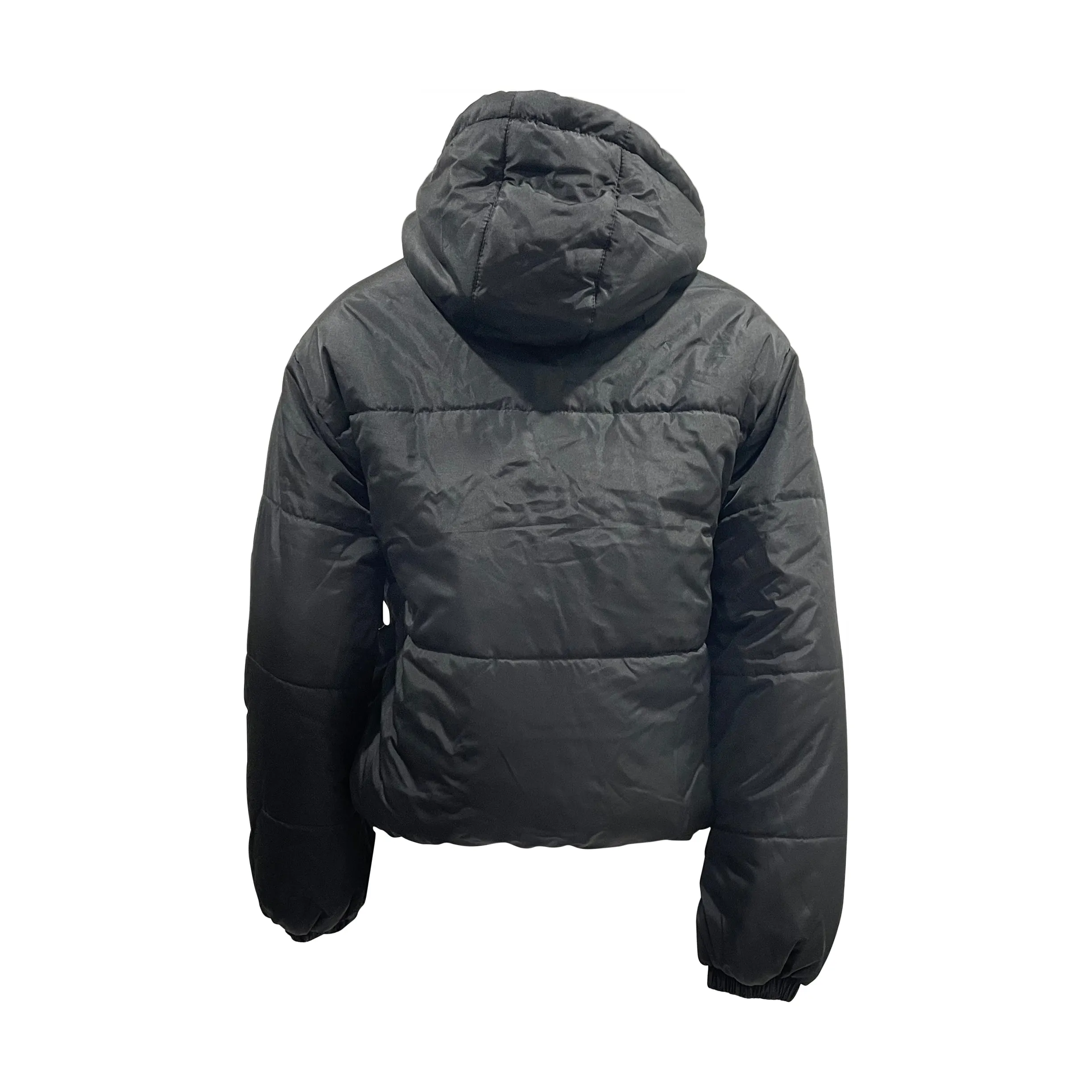 Ladies Cropped Puffer Bomber Jacket