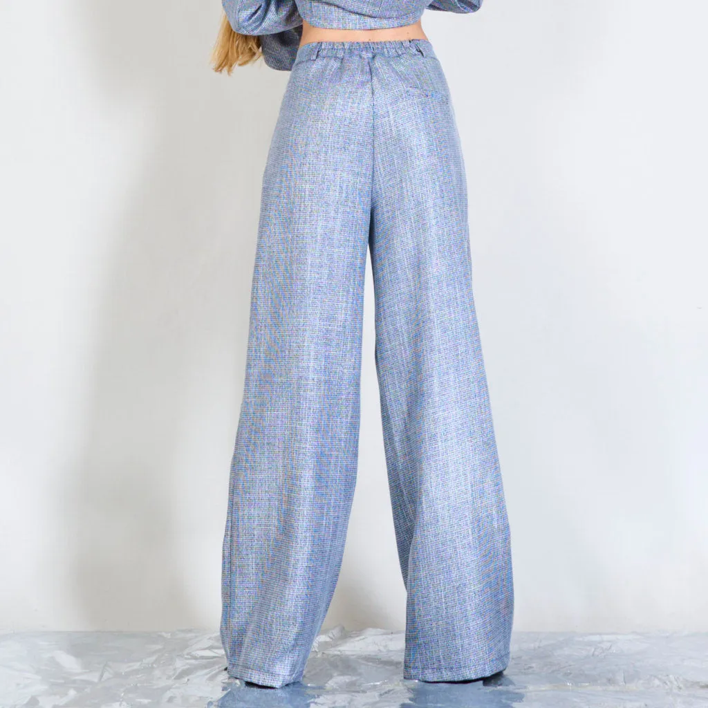 Laminated poule stitch trousers wholesale