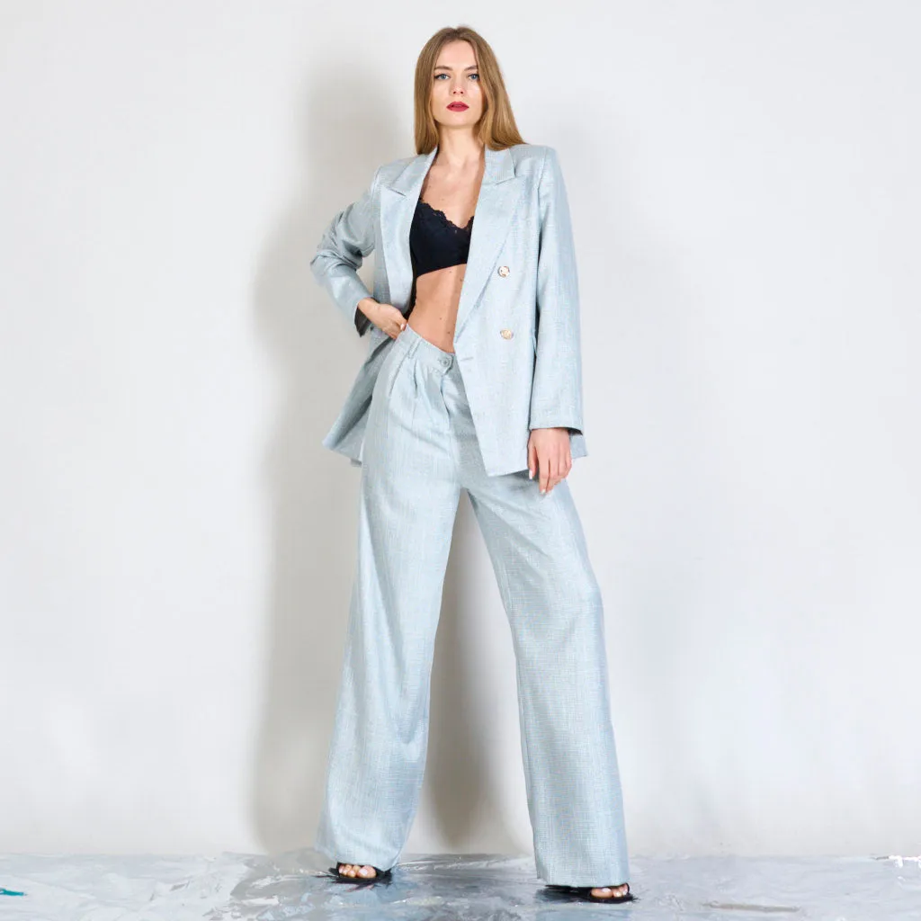 Laminated poule stitch trousers wholesale