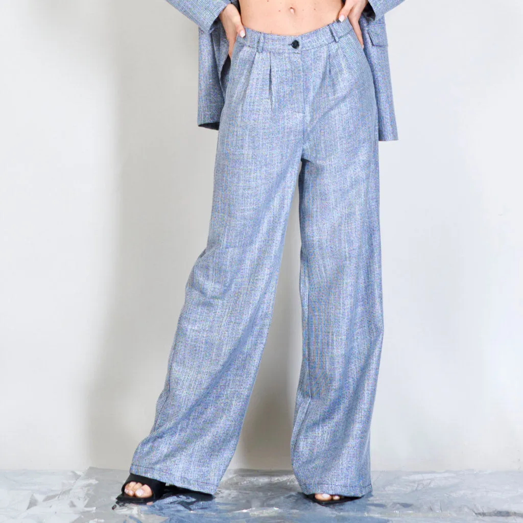 Laminated poule stitch trousers wholesale