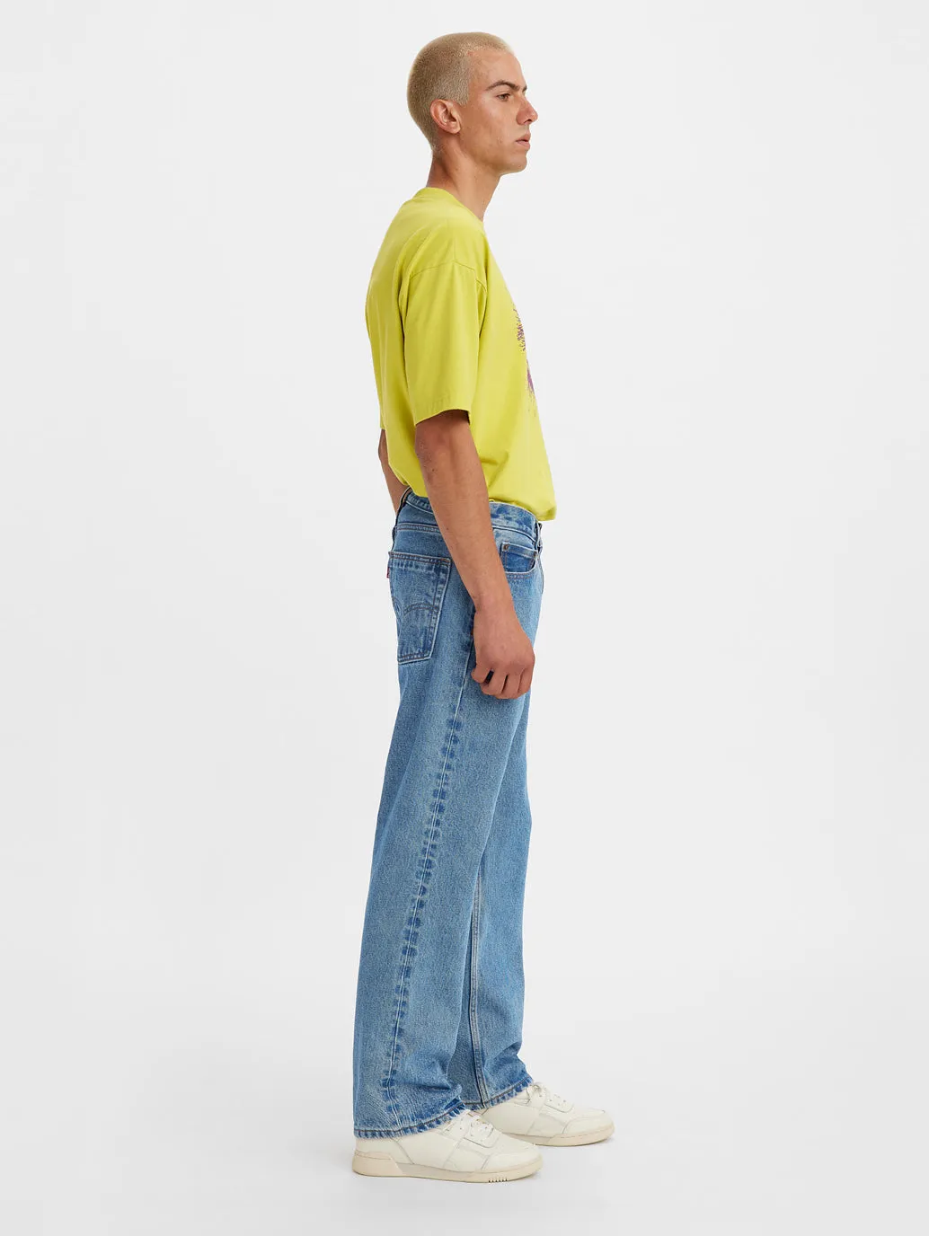Men's Blue Loose Fit Mid Rise Jeans