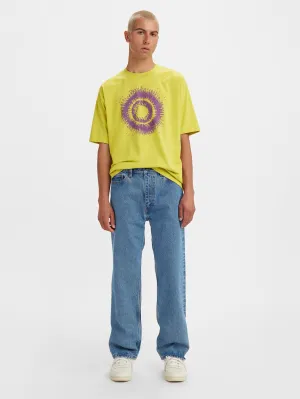 Men's Blue Loose Fit Mid Rise Jeans