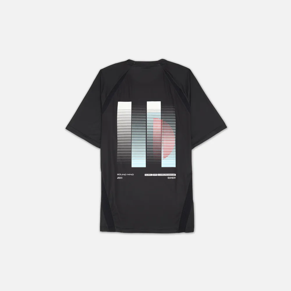 Mens Vento™ Performance Tee, Pieced - Bandit x ASICS - Black