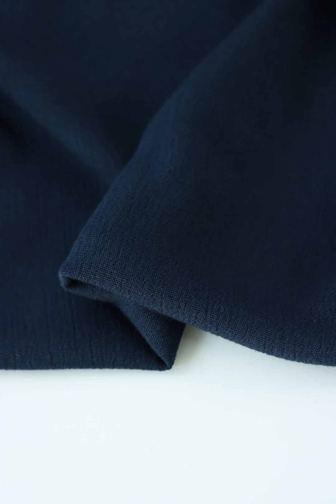 Navy Rayon Crinkle