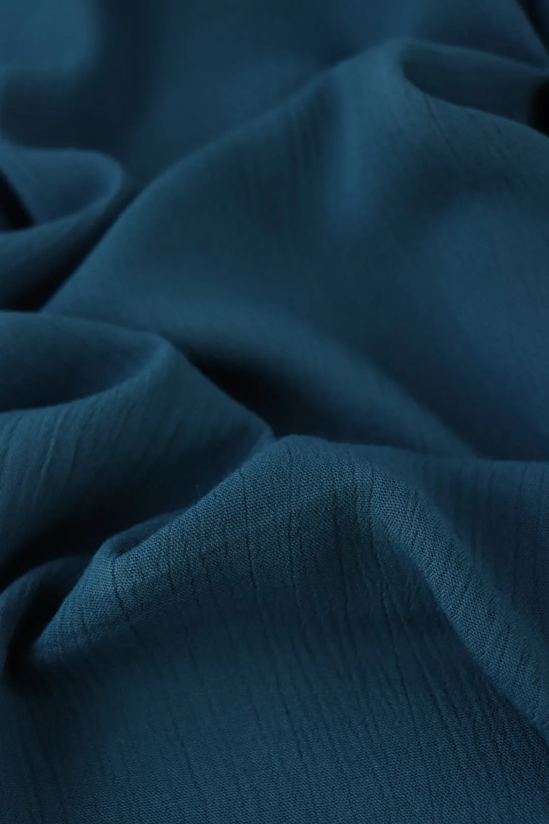 Ocean Teal Rayon Crinkle