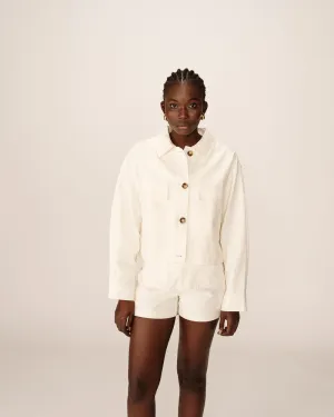 Polette Cropped Jacket In Ecru