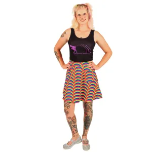 Rainbow Short Skirt With Pockets