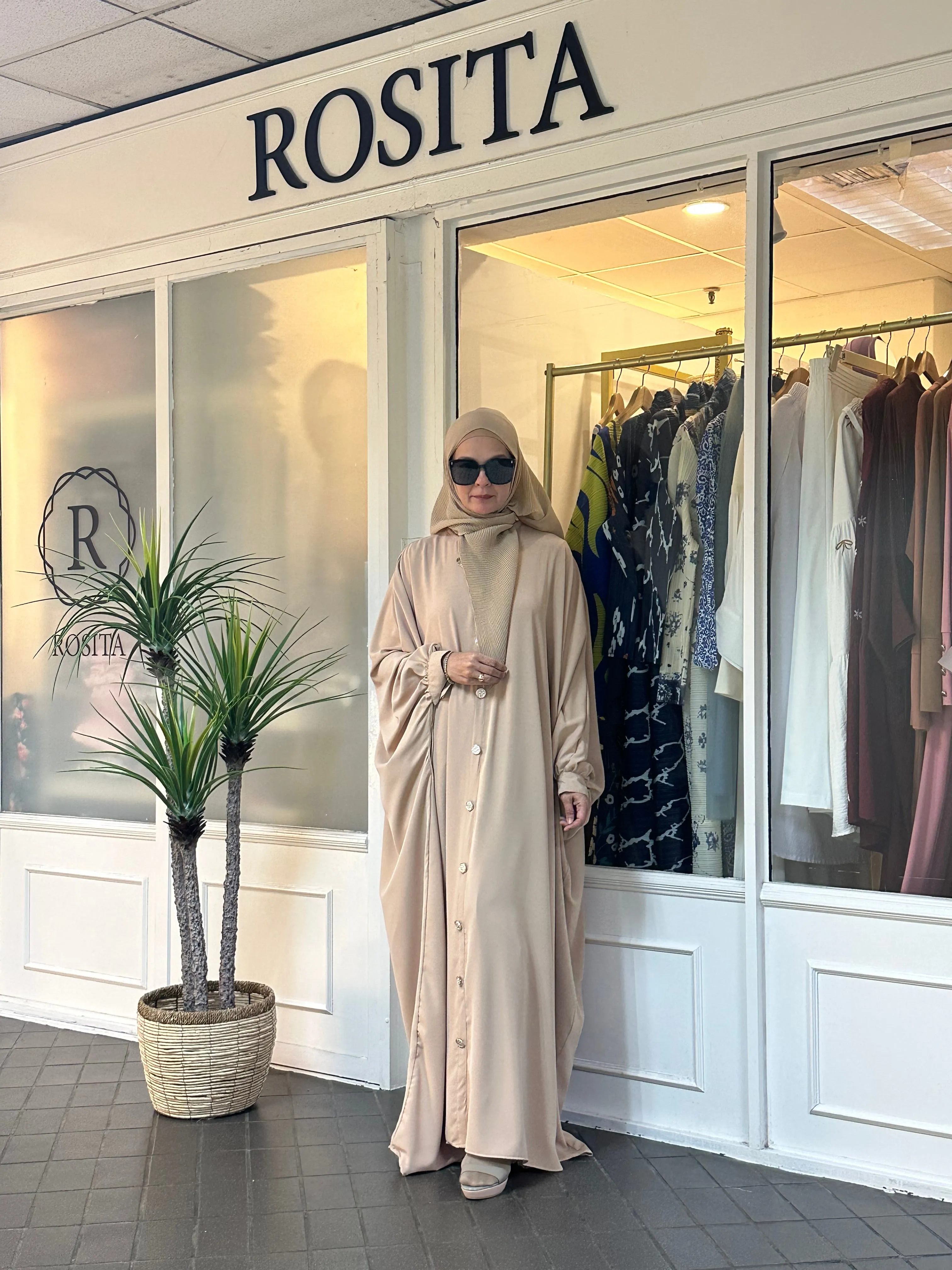 Raisa Voluminous Abaya in Sand (NEW!)