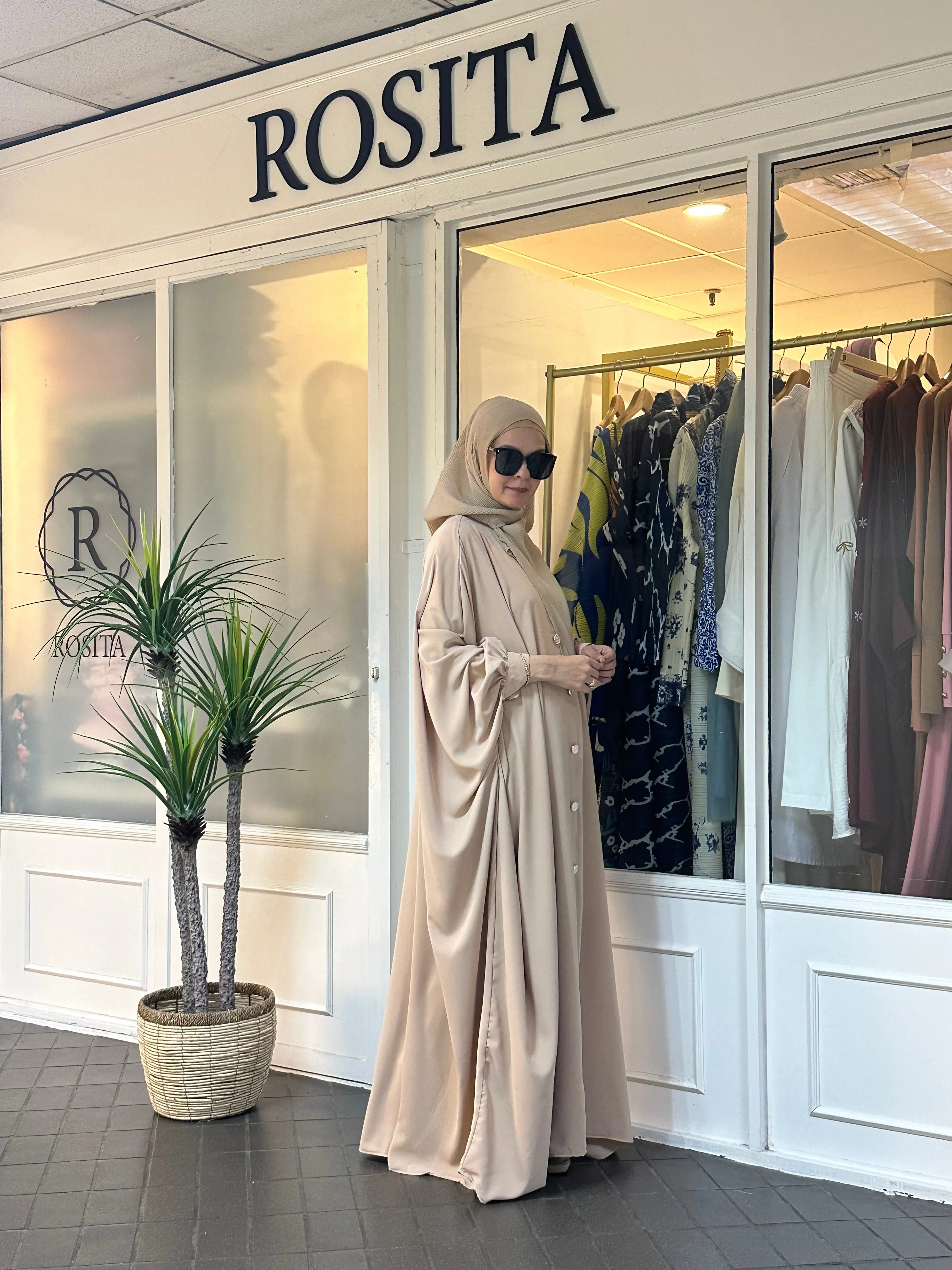 Raisa Voluminous Abaya in Sand (NEW!)