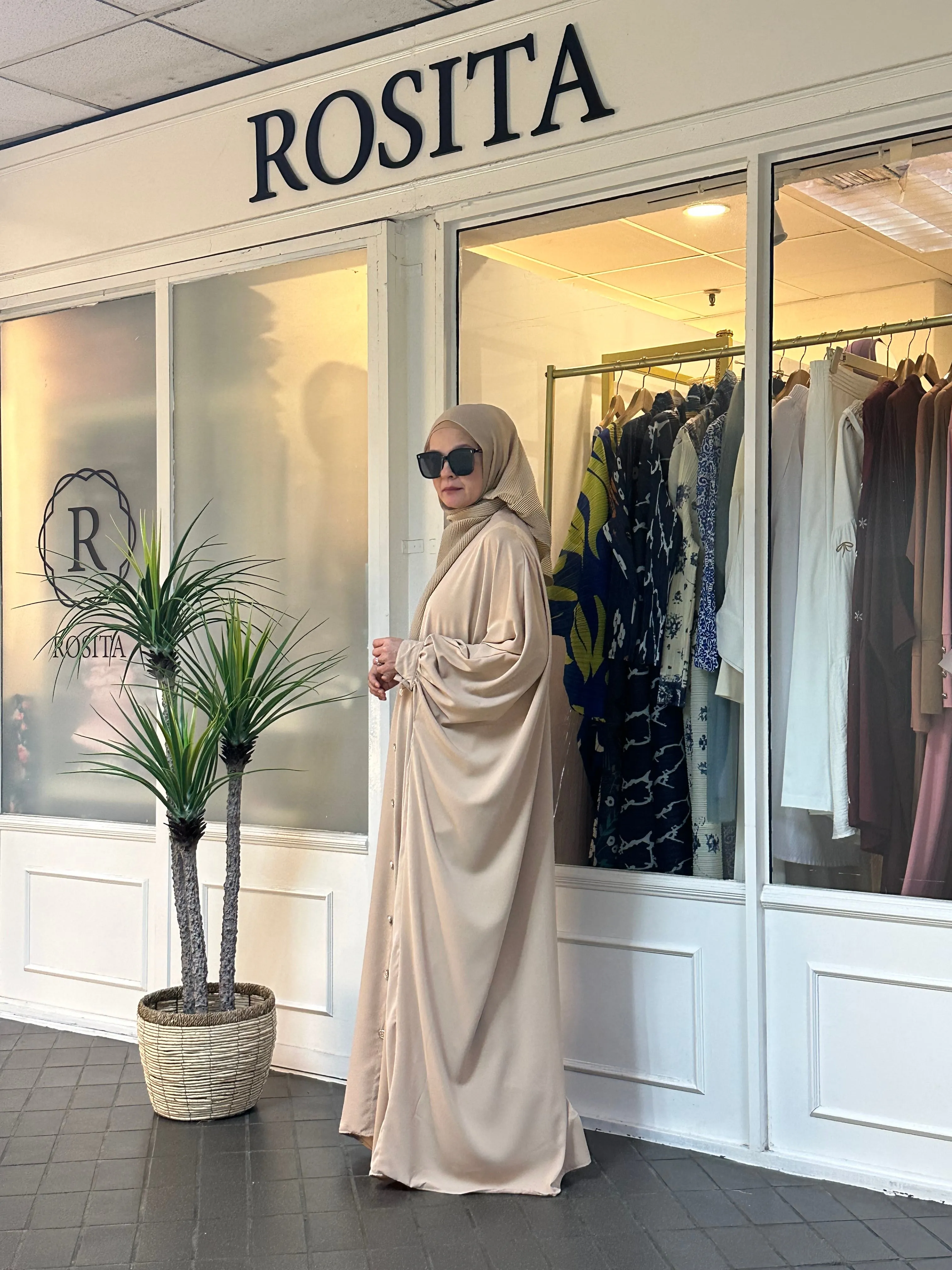 Raisa Voluminous Abaya in Sand (NEW!)