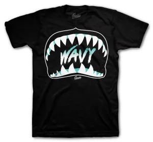 Retro 5 Island Green Wavy Shirt