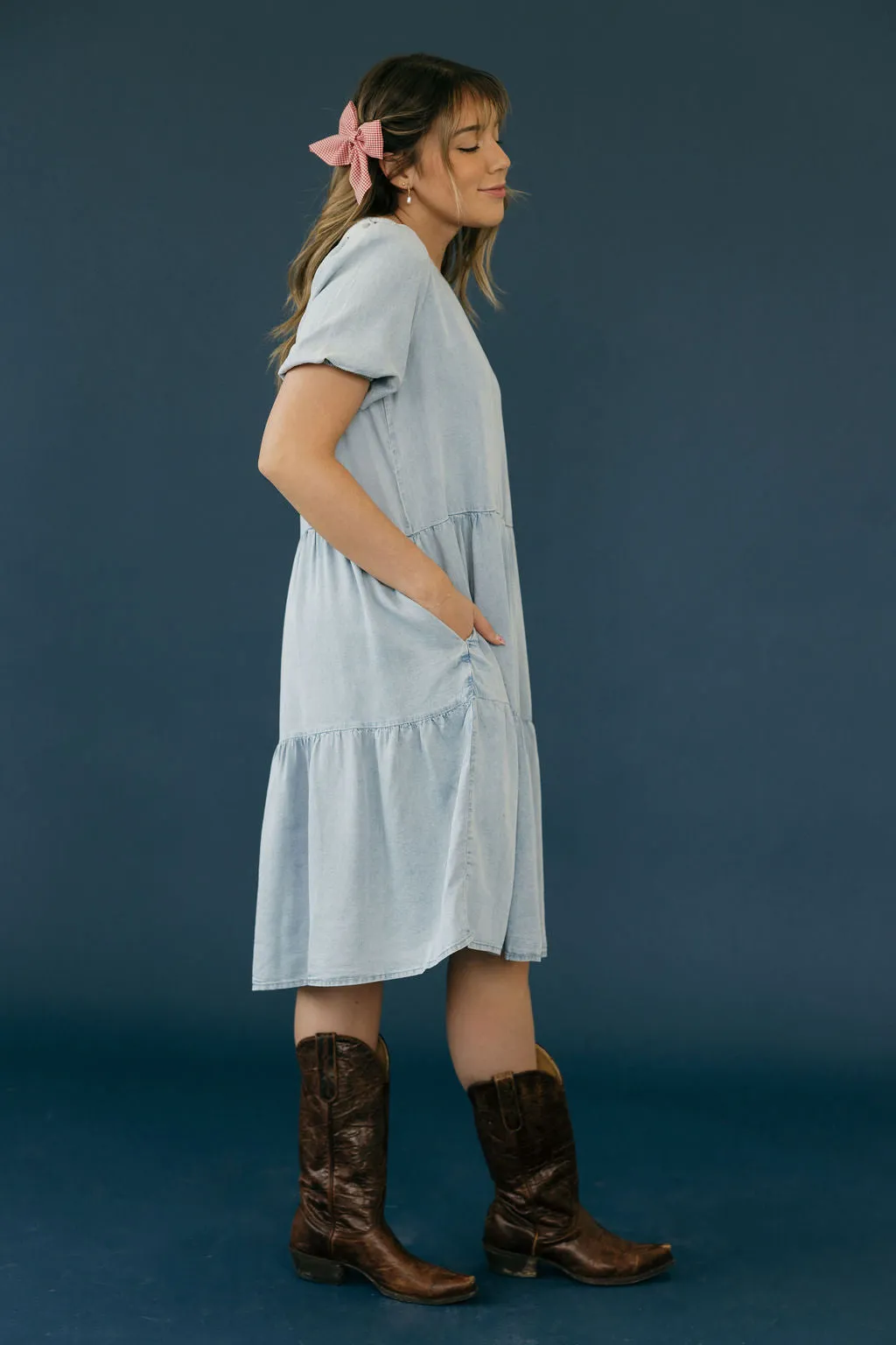 Scarlet Dress-Chambray