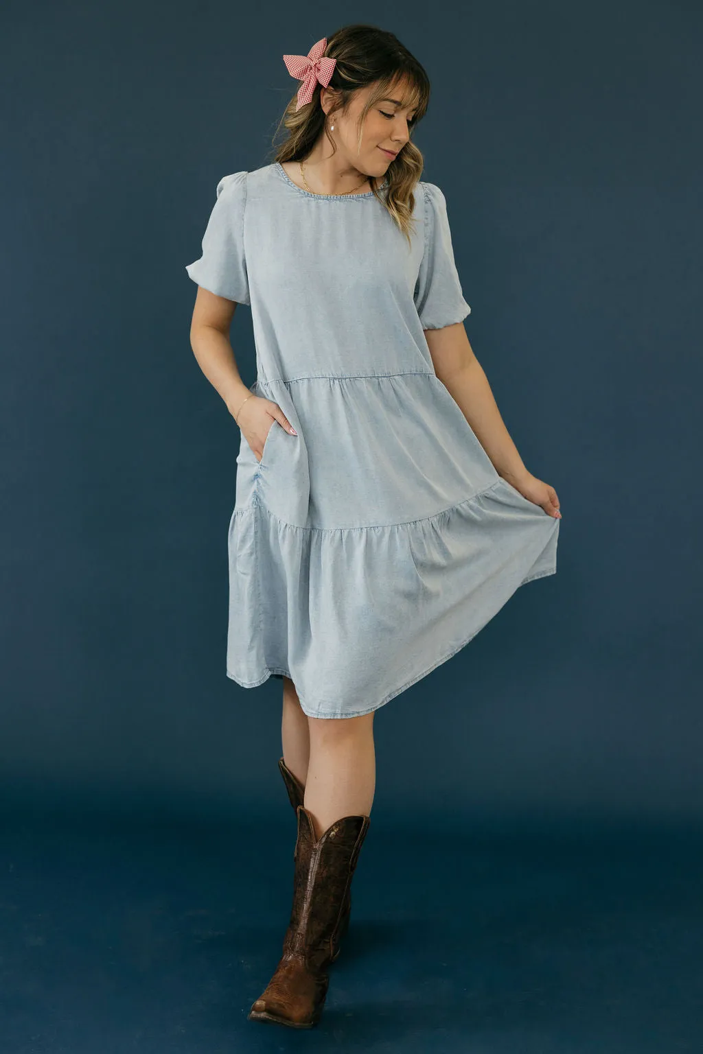 Scarlet Dress-Chambray