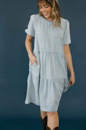 Scarlet Dress-Chambray