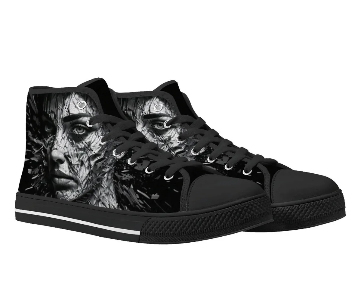 Shattered Portrait High Tops