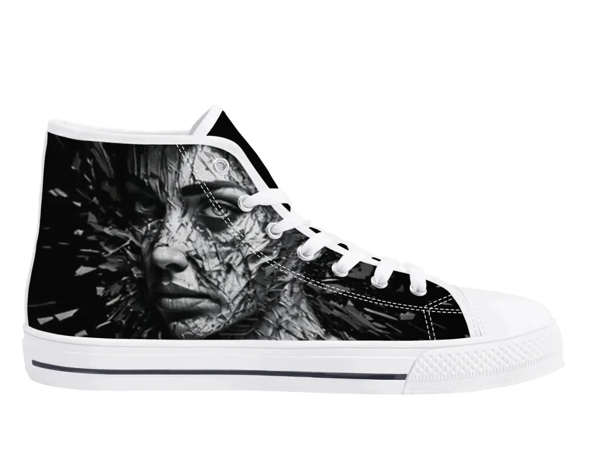 Shattered Portrait High Tops