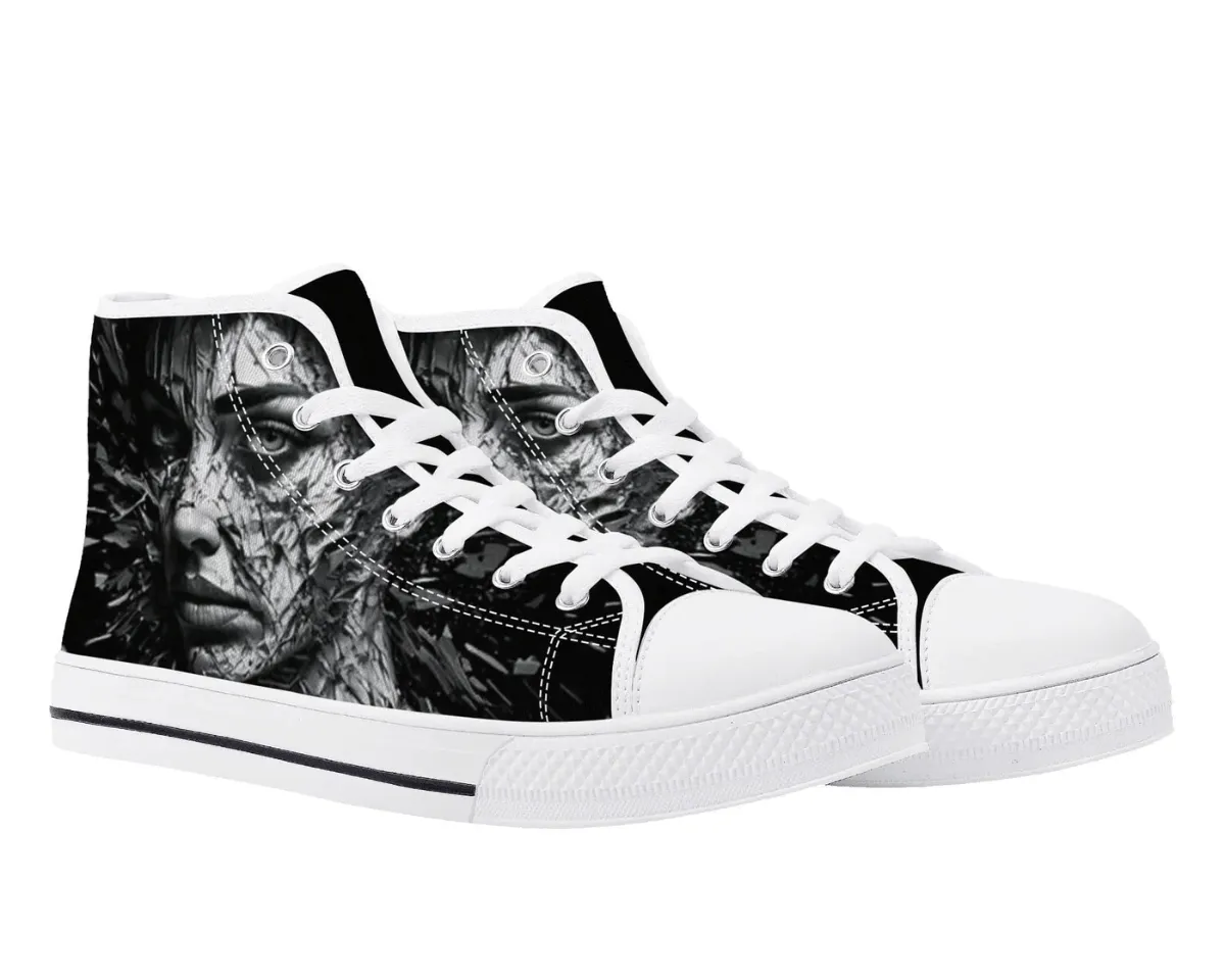 Shattered Portrait High Tops