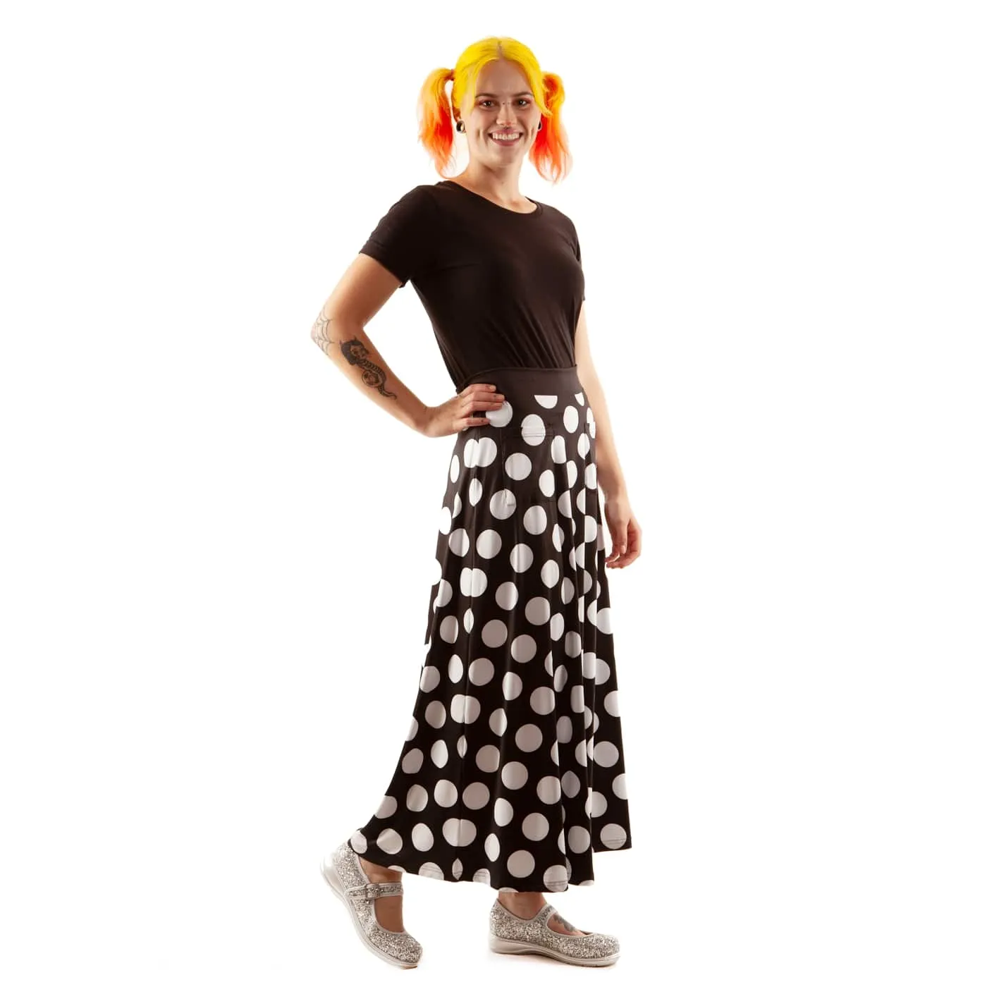 Spots Anyone Maxi Skirt With Pockets