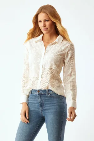 Streep Patchwork Blouse