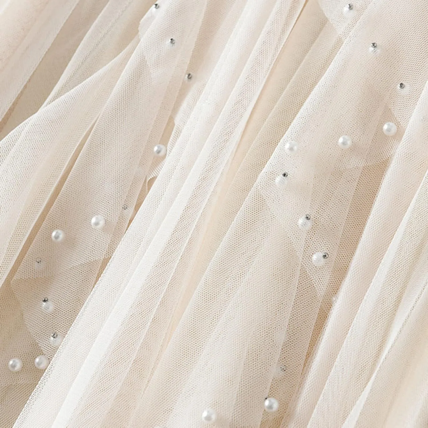 tuduoms Women's Long Tulle Tutu Skirt High Waist Pleated Layered Midi Skirt Sequin Flowy Maxi Skirt Dress for Wedding Party