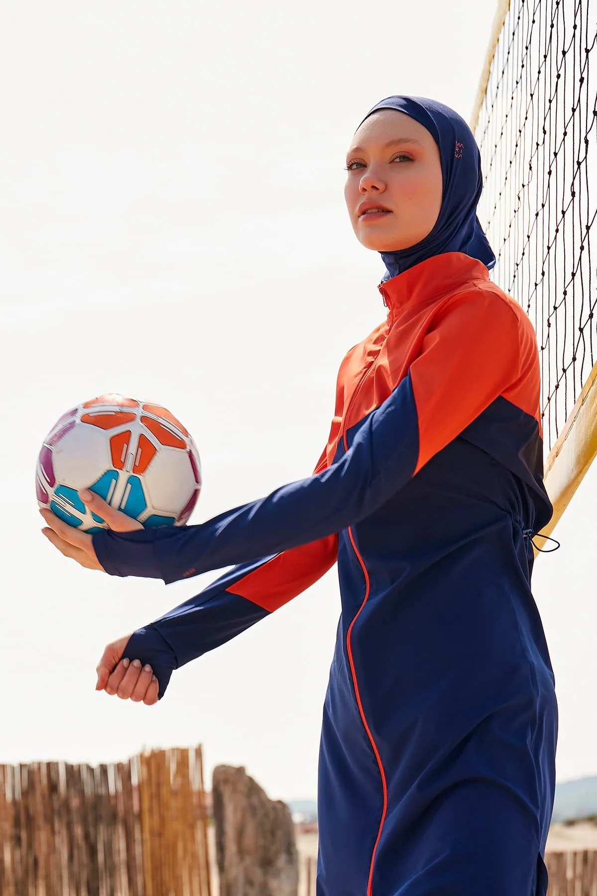 Woven Navy Burkini Modest Swimwear M2316