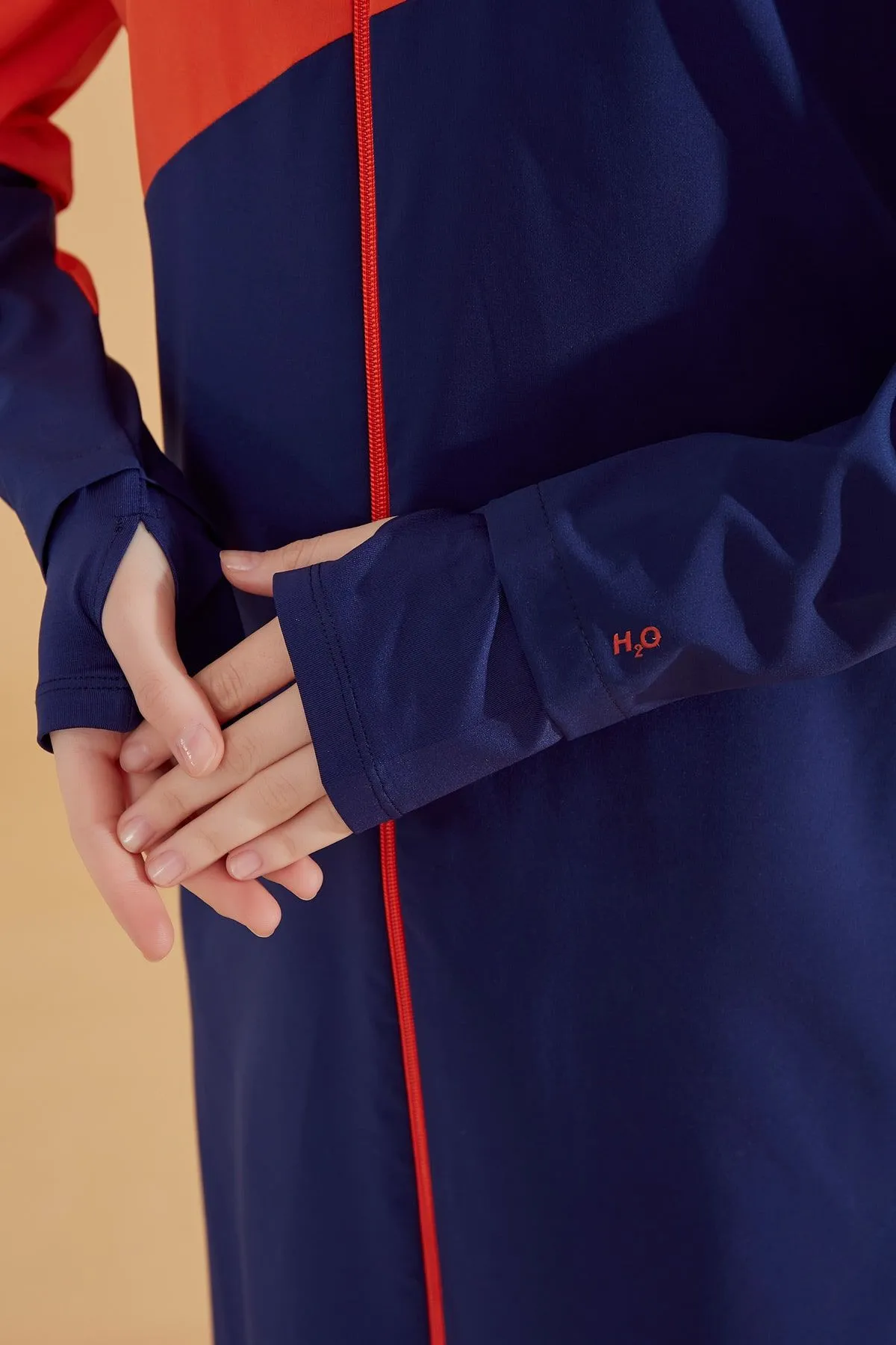 Woven Navy Burkini Modest Swimwear M2316