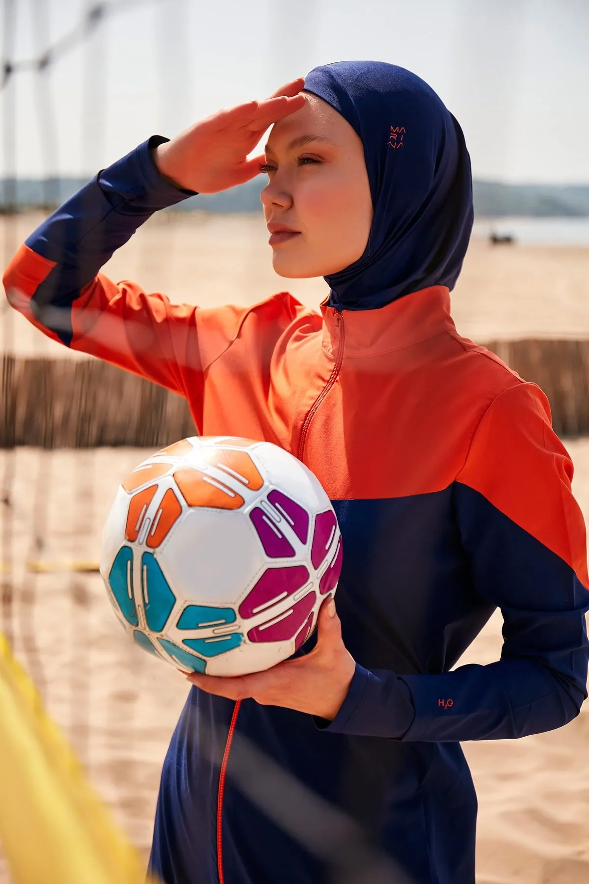 Woven Navy Burkini Modest Swimwear M2316