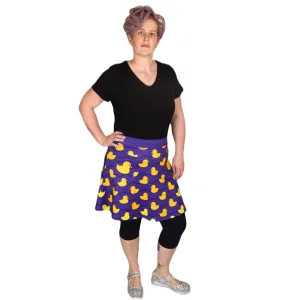 Yellow Ducky Short Skirt With Pockets